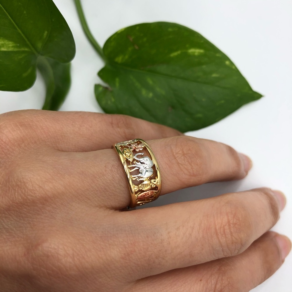 Gold plated good luck charm, elephant